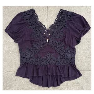 Free people top navy size small like new